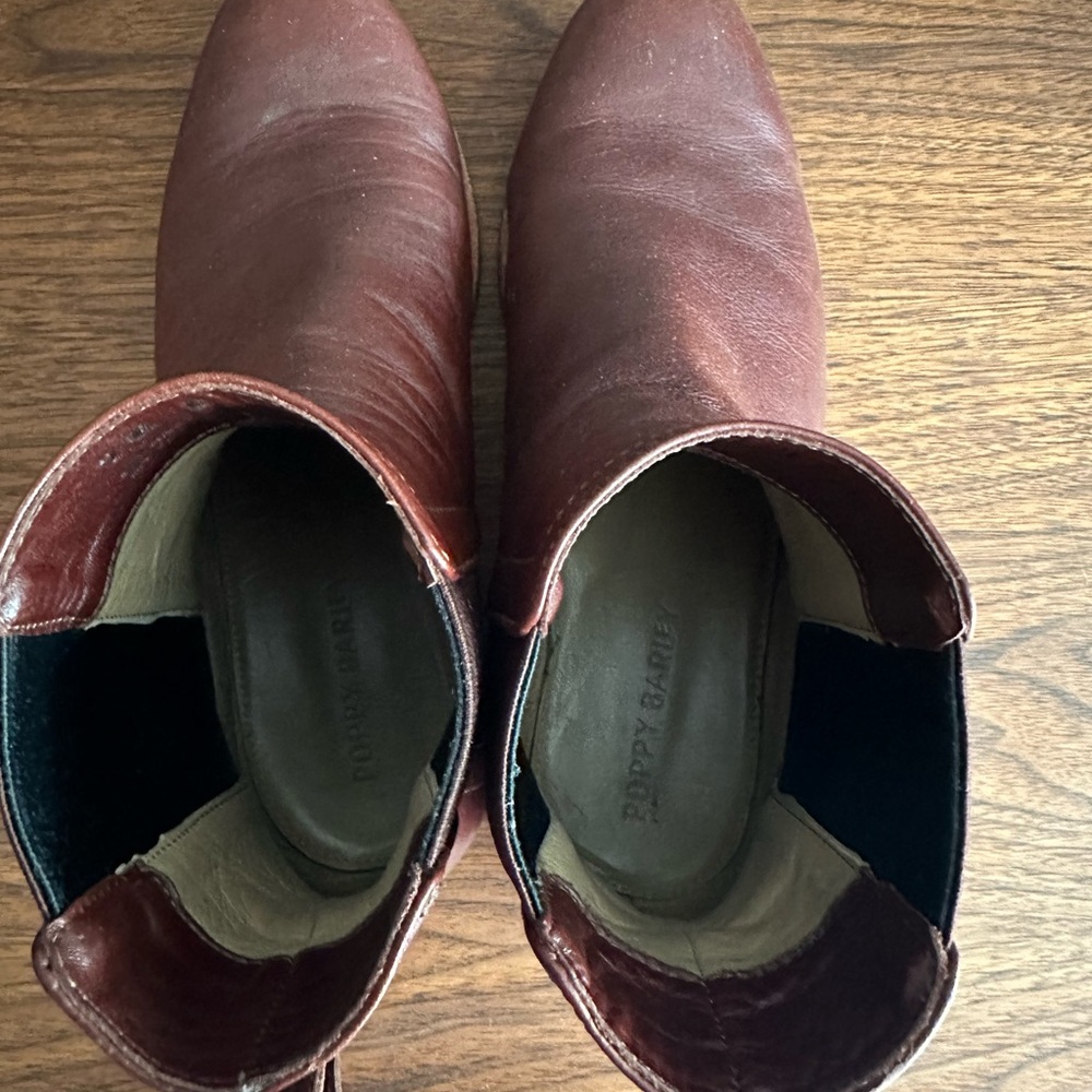 Poppy Barley Rich Brown Leather Ankle Boots - Picture 5 of 8